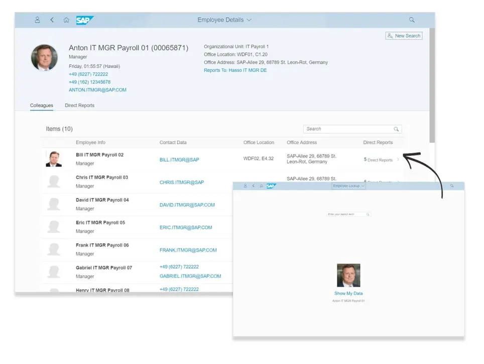 SAP Fiori Employee Lookup App SAP HR Fiori Apps Support and Services