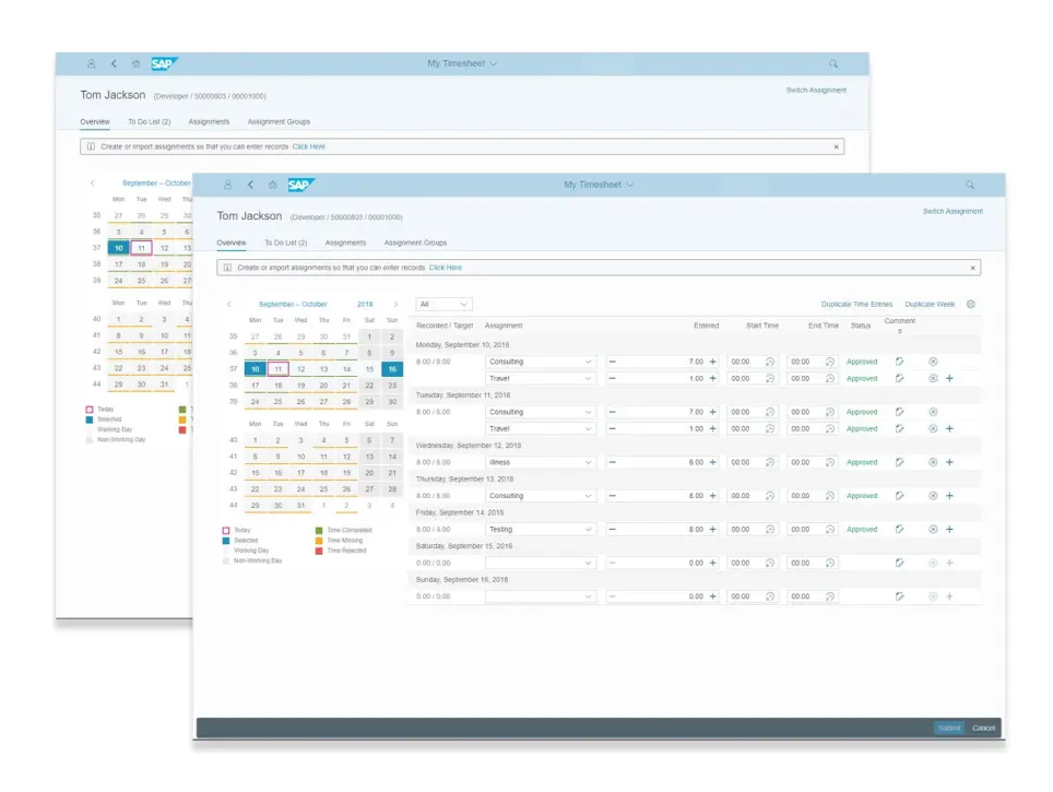 SAP Fiori My Timesheet App SAP HR Fiori Apps Support and Services